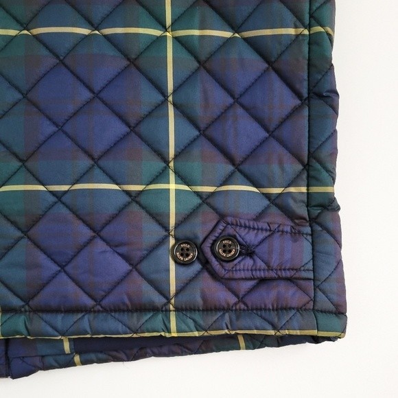 NEW Polo Ralph Lauren Puffer Vest Tartan Plaid Boys L Navy Blue Green NWOT - Picture 8 of 10